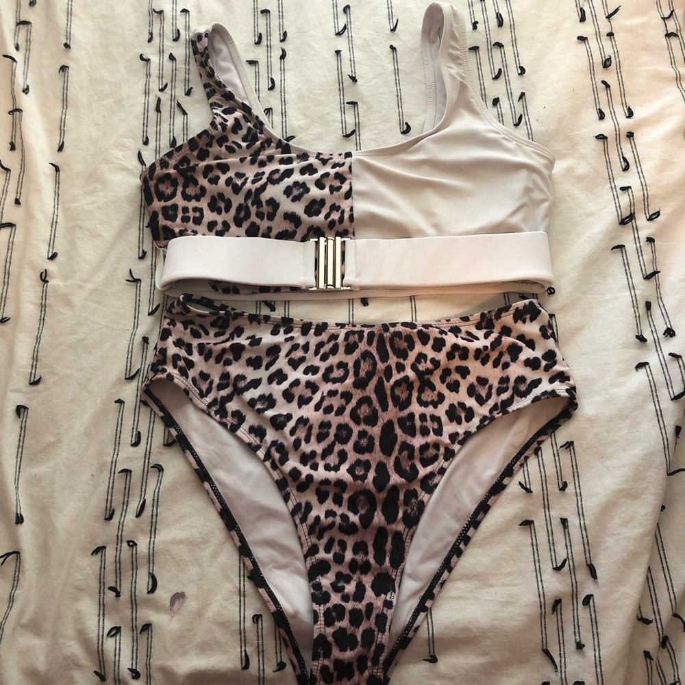 Cheetah high waisted bikini